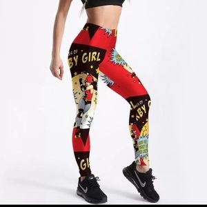 Digital Print Anime Skating Leggings